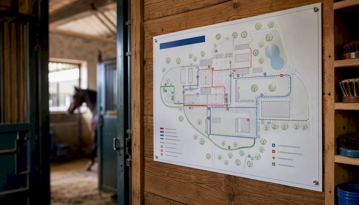 Evacuation route maps for stables and yards: a practical guide